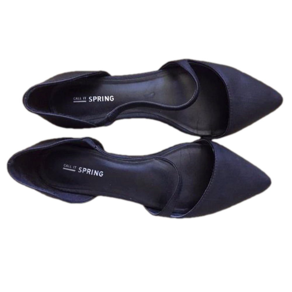 Call it Spring Flats Pointy Black Size 8